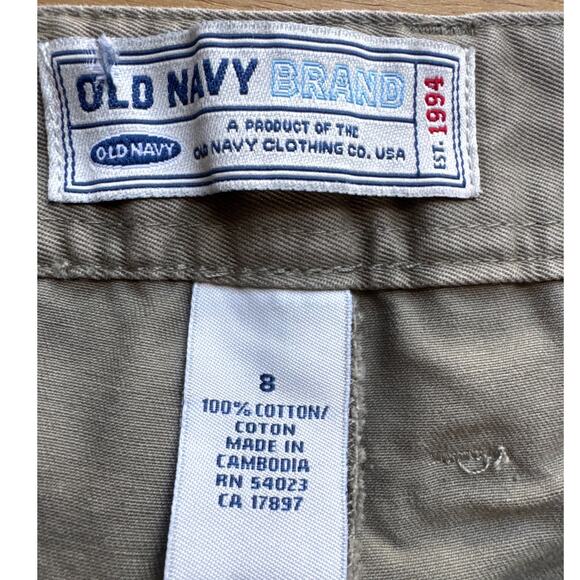 VTG Old Navy Green Cargo Mini Skirt w/ Shorts Women's Size 8 Cotton Y2K - Picture 4 of 7